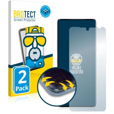 Afbeelding van BROTECT Screenprotector voor LG Velvet Folie Beschermfolie matte volledig dekking (2 Stuks)
