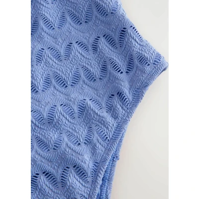 Afbeelding van Next Tropical Placement Tummy Control HIGH Badpak, Dames, Maat: 38, Blue lace