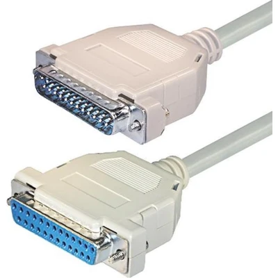 Afbeelding van Seriële RS232 null modemkabel 25 pins SUB D (m) (v) 3 meter
