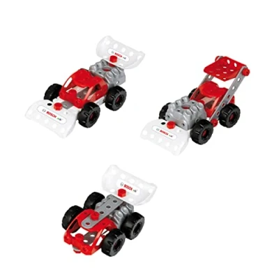 Afbeelding van Theo Klein 8793 Bosch 3 in 1: Racing Team bouwset Voor het bouwen van verschillende racevoertuigen Met bouwtekeningen modellen kinderen vanaf jaar