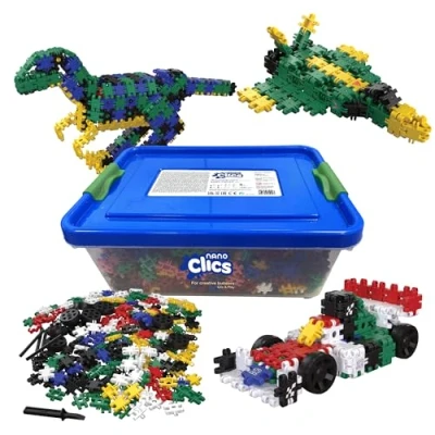 Afbeelding van Nano Clics Creative Builders 2000 Piece Set 15 in 1 Bouwblokken Speelgoed Gemaakt Van 100% RECYCLED Plastic 8, 9, 10, 11, 12 jaar Constructie