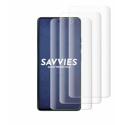 Afbeelding van Savvies Screenprotector voor Motorola Moto G75 Folie Beschermfolie transparant volledig dekking (4 Stuks)