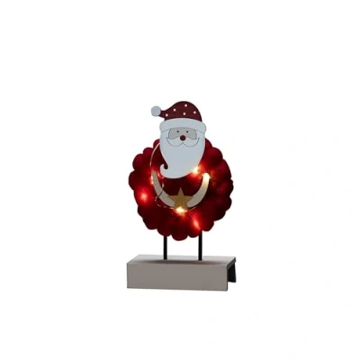 Afbeelding van Konstsmide 3267 550 LED silhouet Kerstman Warmwit Rood Timer