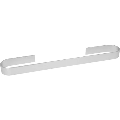 Afbeelding van QUVIO Handdoekhouder platte stang met ronding Zilver 45 cm