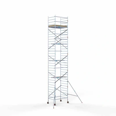 Afbeelding van Euroscaffold Rolsteiger Budget Schoren L190xB135 11.20m werkhoogte Houten platformen
