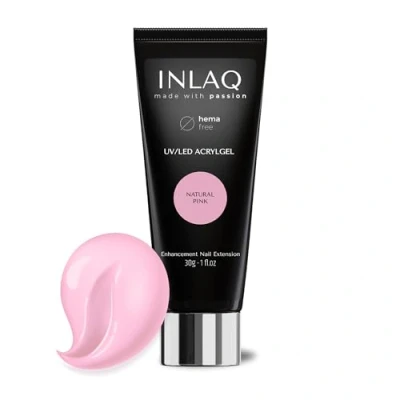 Afbeelding van INLAQ® Acryl Gel Nagelgel voor Nagelverlenging Polyacrylgel Polygel Verdikking Verbetering Building Natuurlijke Look Verdikkende Builder Versterking Nagel Nail Art Pink 30ml