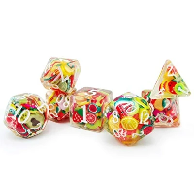 Afbeelding van Bescon DICE Fruit Polyhedral Dobbelset, Novelty RPG Dobbelset van 7
