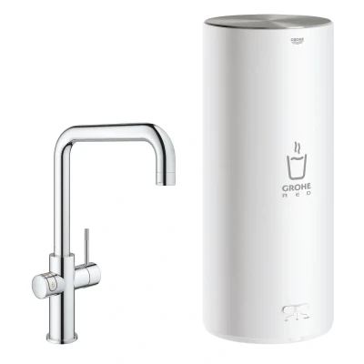 Afbeelding van Grohe Red duo keukenkraan U uitloop en combi boiler Chroom