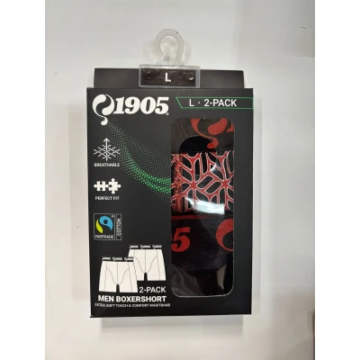 Afbeelding van 2 stuks Q1905 Quick Heren boxershot Zwart Rood XL