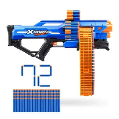 Afbeelding van ZURU XSHOT Insanity Mega Barrel bevat 72 dartpijlen