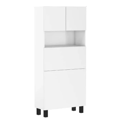Afbeelding van BIM Furniture Inklapbare bureaurekken, HOMI rekken, huishoudkantoor, wandtafel, computertafel, laptoptafel, klaptafel, wit mat
