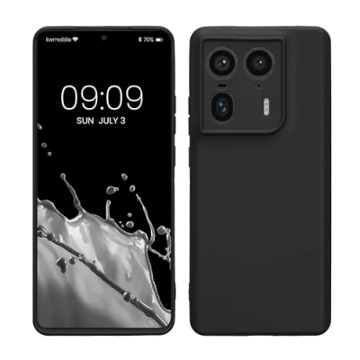 Afbeelding van kwmobile telefoonhoesje geschikt voor Motorola Edge 50 Ultra Hoesje smartphone Precisie camera uitsnede In mat zwart