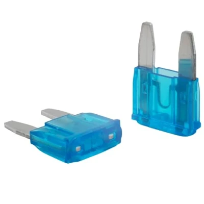 Afbeelding van 5 stuks SeKi Mini platte steekzekeringen 15 A blauw; autozekering 32 V/DC zekering boot aanhanger vrachtwagen caravan