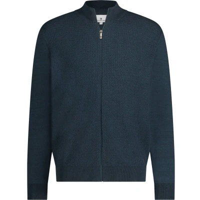 Afbeelding van State Of Art Vest Zip Structuur Navy maat 3XL Heren met Regular fit Pasvorm Katoen Suitable Herenkleding