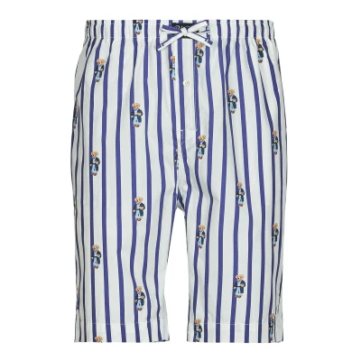 Afbeelding van Polo Ralph Lauren Short Sleep Bottom Pyjamabroek, Heren, Maat: Large, White/blue