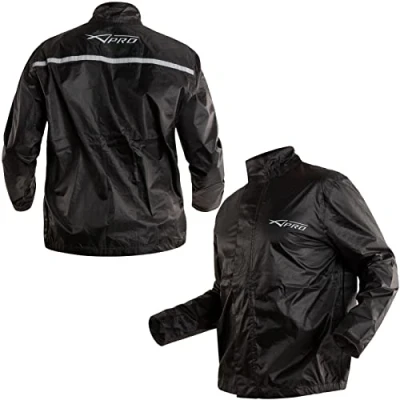 Afbeelding van Regenjas, winddicht motorpak, waterdicht, zwart, XL