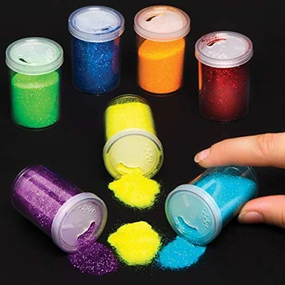 Afbeelding van Baker Ross AT704 Regenboog Glitter Strooibusjes (7 x 15 g) Knutselspullen en voor Kinderen