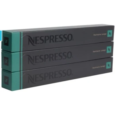 Afbeelding van Nespresso Fortissio Lungo Smaak Koffie 30 Capsules Pods 3 Mouwen Lange Vervaldatum