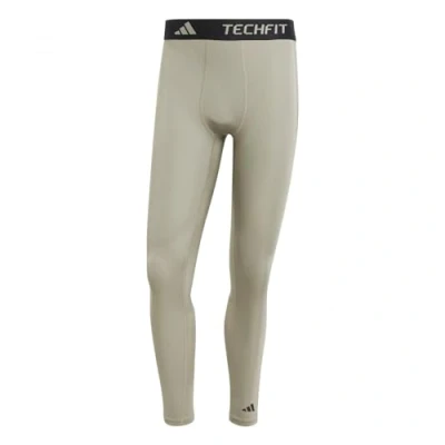 Afbeelding van adidas Performance Techfit Compression LONG Legging, Heren, Maat: Large, Silver pebble
