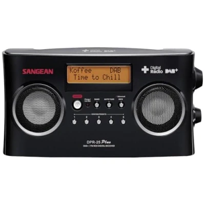 Afbeelding van Sangean DPR 25+ Black DAB+/FM RDS digitale oplaadbare stereo radio zwart