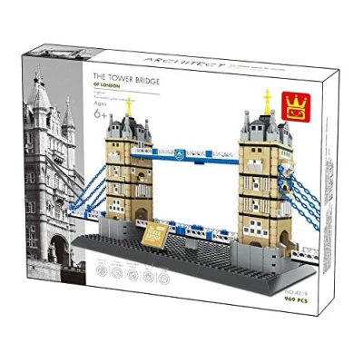 Afbeelding van WANGE De Tower Bridge. Bouw Architectuur Model met Blokken