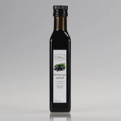 Afbeelding van Zwarte bessenzaadolie, koudgeperst en ruwe Ol&#039;Vita (250 ml)