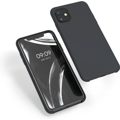 Afbeelding van kwmobile telefoonhoesje geschikt voor Apple iPhone 11 Hoesje met siliconen coating Smartphone case in zwart
