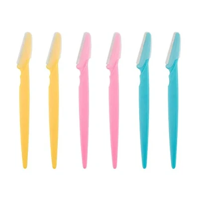 Afbeelding van ILLUVA Wenkbrauw Razors Gezichtshaar Remover Scheerapparaat Trimmer Shaper, Exfoliëren Dermaplaning Tool voor Vrouwen en Mannen 6 Stks