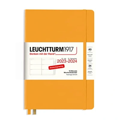 Afbeelding van LEUCHTTURM1917 367601 weekkalender medium (A5) 2024, 18 maanden, Rising Sun, Duits