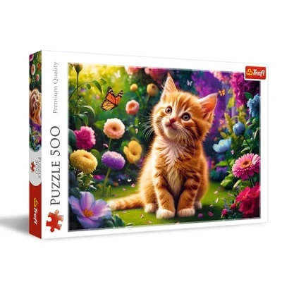 Afbeelding van Trefl Schattig Katje puzzel met 500 stukjes DIY dieren, Creatieve ontspanning, Klassieke voor volwassenen en kinderen vanaf 10 jaar