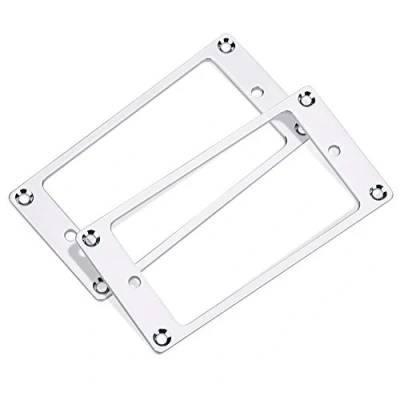 Afbeelding van 2 St¨¹ck Pickup Rahmen, Montage Ringe Metall Humbucker Cover E Gitarren Ersatzteile(Silber)