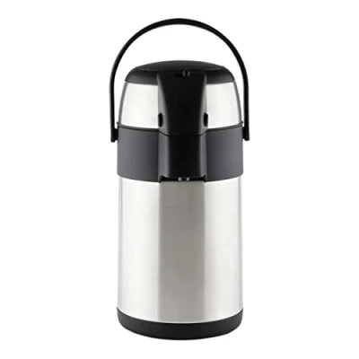 Afbeelding van Pioneer Flasks SS50R roestvrijstalen airpot warm koud water thee koffiedispenser conferentie evenementenfles, satijnen afwerking, 5 l