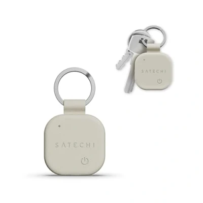 Afbeelding van SATECHI FindAll Sleutelhanger met Find My, Draadloos Oplaadbaar, Locatietracker, Vergeten Melding, Luid Geluidssignaal, Werkt iPhone, iPad, Mac Zand