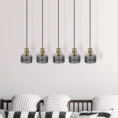 Afbeelding van näve Led hanglamp Foro zwart/golden (1 stuk)