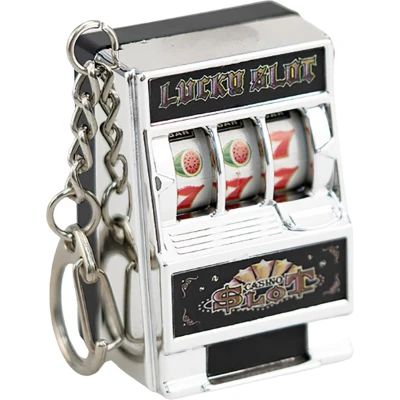 Afbeelding van Ainy Lucky Casino Slotmachine sleutelhanger met sleutelringen gokkast speelautomaat gokautomaat fruitautomaat fruitmachine geluksbrenger sleutelhangers ring volwassenen accessoires