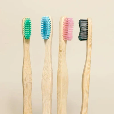 Afbeelding van 4 pack ecologische bamboe Tandenborstels