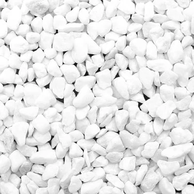 Afbeelding van Belle Vous Witte Decoratieve Natuurlijke Stenen (3,6Kg per Zak) 1,2 cm Mini Geassorteerde Kiezelstenen Gemixte Rivier Gravel Voor Vazenvuller, Plantenpotten, Landscapen, Aquariums, Huis en Tuin
