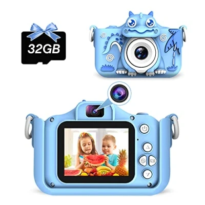 Afbeelding van Kindercamera, 1080P/20MP 2,0 inch Kids Digitale Camera voor kinderen Speelgoed 3 4 5 6 7 8 9 10 11 12 jaar oude jongen/meisje, Kerstmis/Verjaardagsfeest Cadeau, Video Selfie