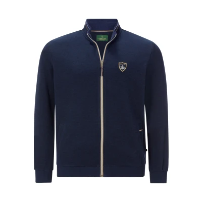 Afbeelding van Charles Colby DUKE Fitzwillow Sweater met rits, Heren, Maat: XL, Dunkelblau
