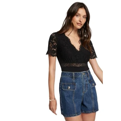 Afbeelding van Morgan DRIA Tshirt print, Dames, Maat: 34, Noir