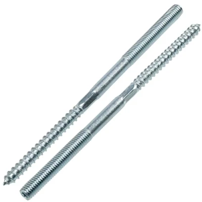 Afbeelding van AERZETIX C75880 set met 12 schroeven dubbele schroefdraad M8 x 150 mm draadstang staal