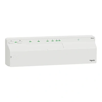 Afbeelding van Schneider Electric Wiser Verdeelstrip vloerverwarming (verwarmen), energiebesparing, eenvoudige installatie en bediening via app, Smart Home, wit