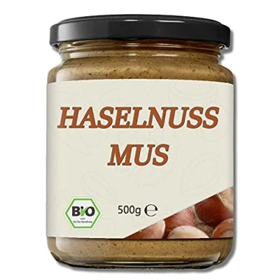 Afbeelding van Mynatura Biologische hazelnoot mus I notenme broodbeleg muesli bakken veganistisch in glas (2 x 500 g)