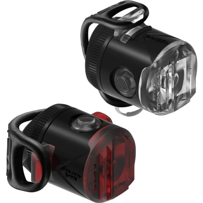 Afbeelding van Lezyne Femto USB Drive Front koplamp Fietslamp Fiets verlichting Veiligheidslampje 4 knipperstanden 15 lumen 2 Stuks Glans