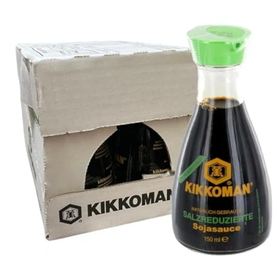 Afbeelding van Kikkoman 6 x 150ml Sojasaus Less Salt Soy Sauce Minder Zout