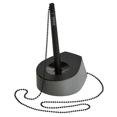 Afbeelding van 10x baliepen HAN SALSA D.grijs/zwmet ketting