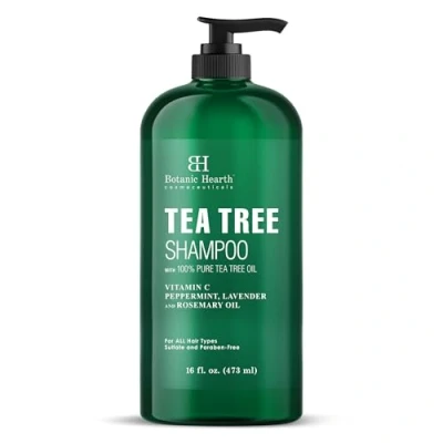 Afbeelding van Tea Tree Shampoo Vights Dandruff and Dry scalp voor dagelijks gebruik mannen en vrouwen, bevordert de heathy 16 FL oz