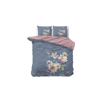 Afbeelding van Dekbedovertrek 2 Persoons 200x200 Sleeptime Microvezel Blauw Inclusief Kussenslopen