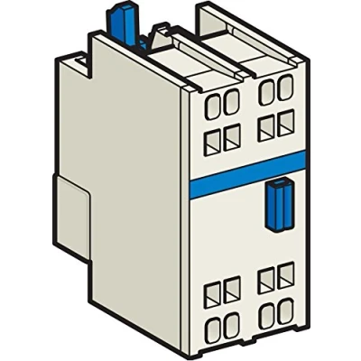 Afbeelding van SCHNEIDER ELECTRIC HULPCONTACTBLOK 1M+1V VEERKLEMMEN EN50012 HULPELEMENT TESYS D