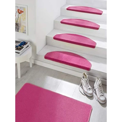 Afbeelding van Halfe Trapmat cy 15 Stuks 23x65 cm Roze Modern Vloerkleed 123vloerkleed.nl is de online webshop voor vloerkleden en woonaccessoires.